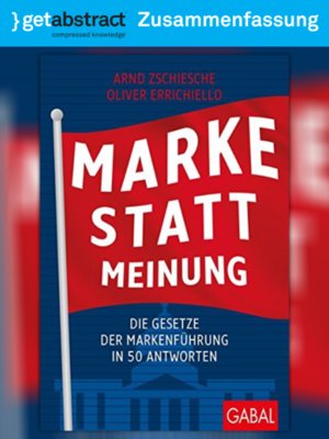 cover image of Marke statt Meinung (Zusammenfassung)